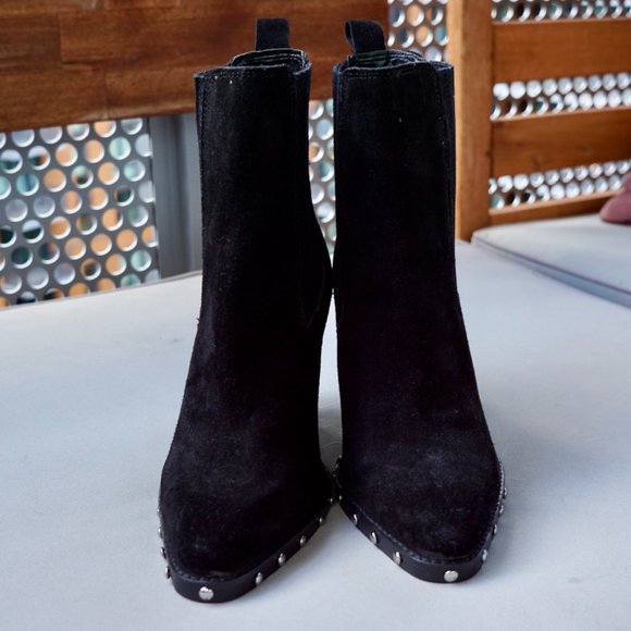 NEW ASOS Design Relative Suede Western Booties Size 5 - Picture 2 of 9